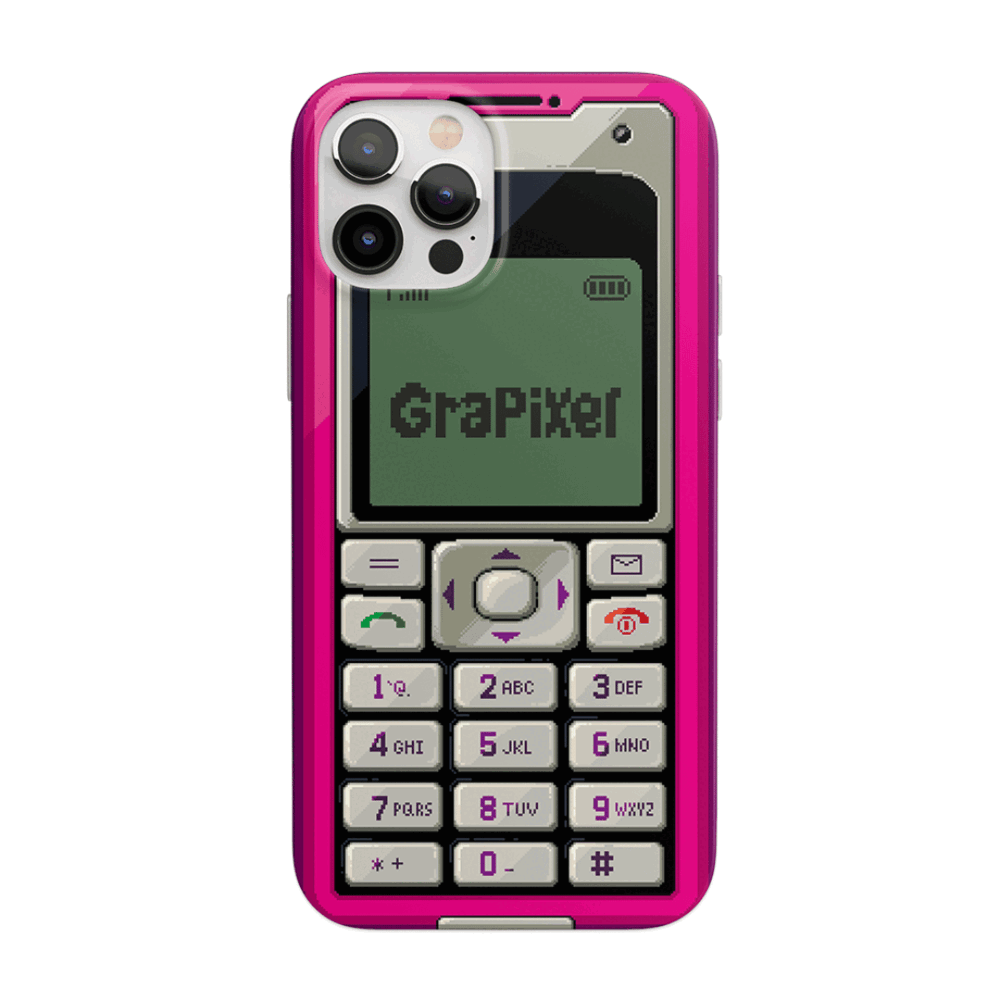핑크 피처폰 ver2 하드 폰케이스